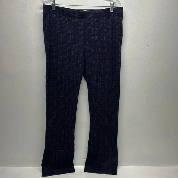 Betabrand Pants Pant Blue Stretch Yoga Dress Plaid Striped Women's Size XL - Picture 1 of 8